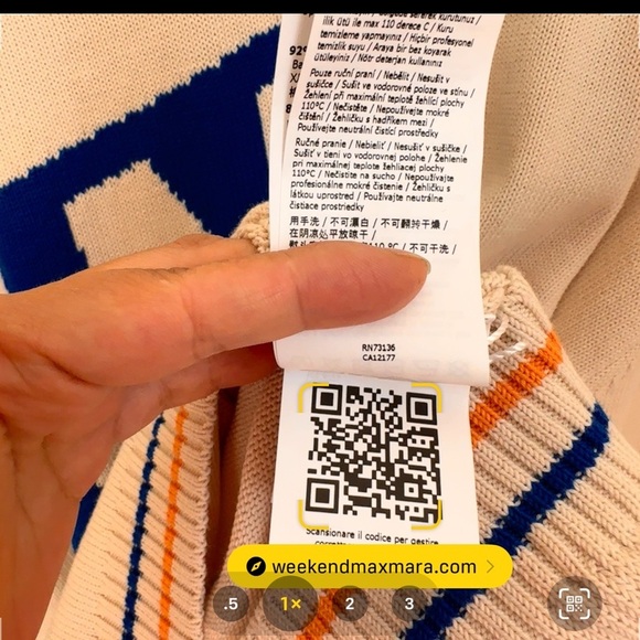 Weekend Max Nara Label-cut Cotton Blend Yarn Sweater Sz: Small US4/6 Fall/Winter - Picture 12 of 15